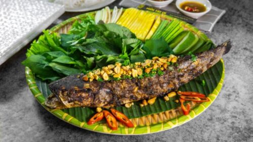 Cá lóc nướng trui